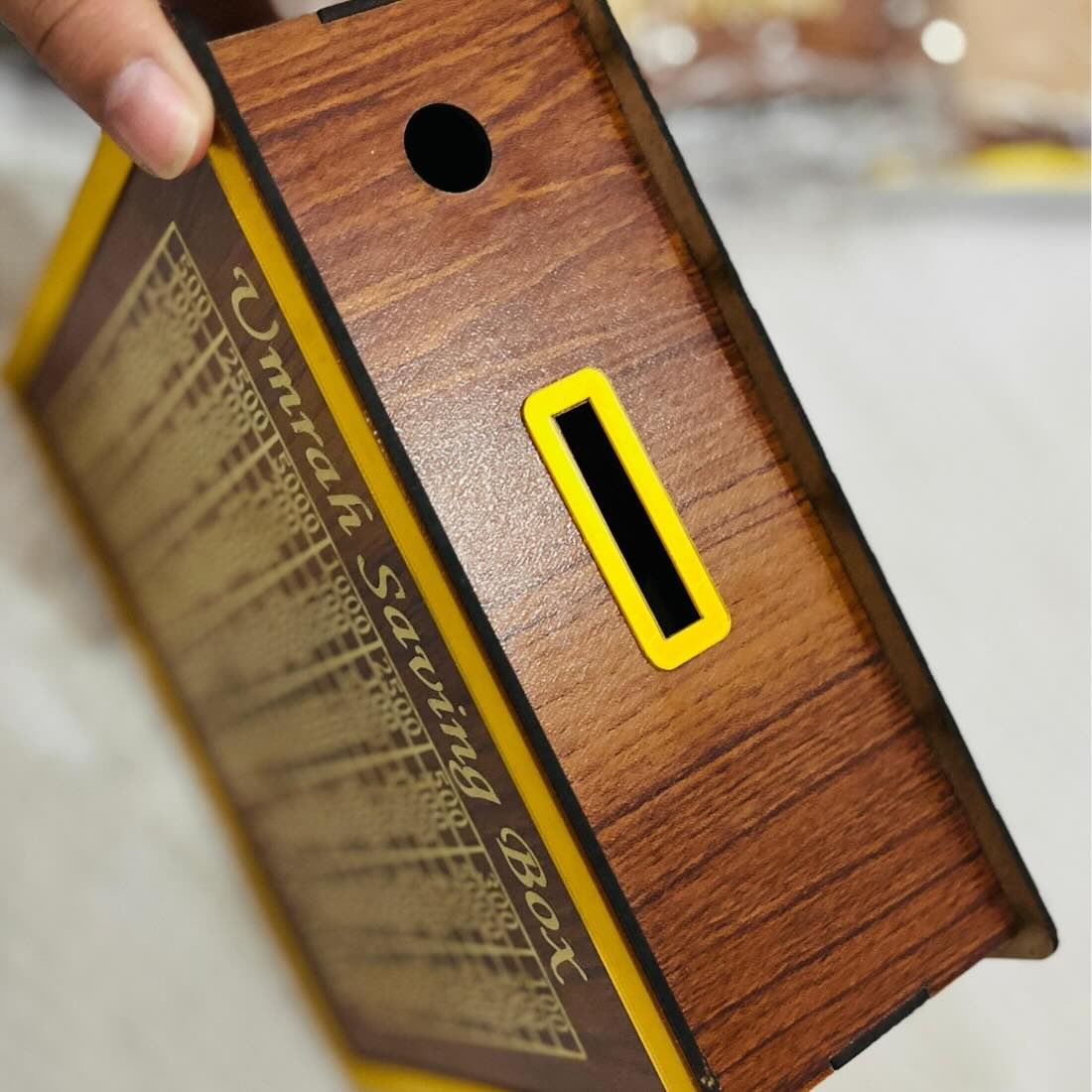 Umrah Saving Box β Premium Wooden | Save PKR 210,000 in 280 Days